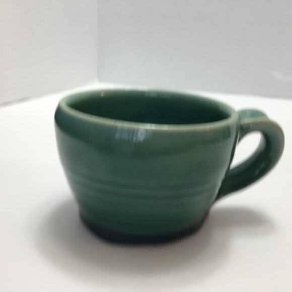 Beautiful Ceramic Pottery Teal Green Blue Mug Signed by Angela 05 - Picture 2 of 6